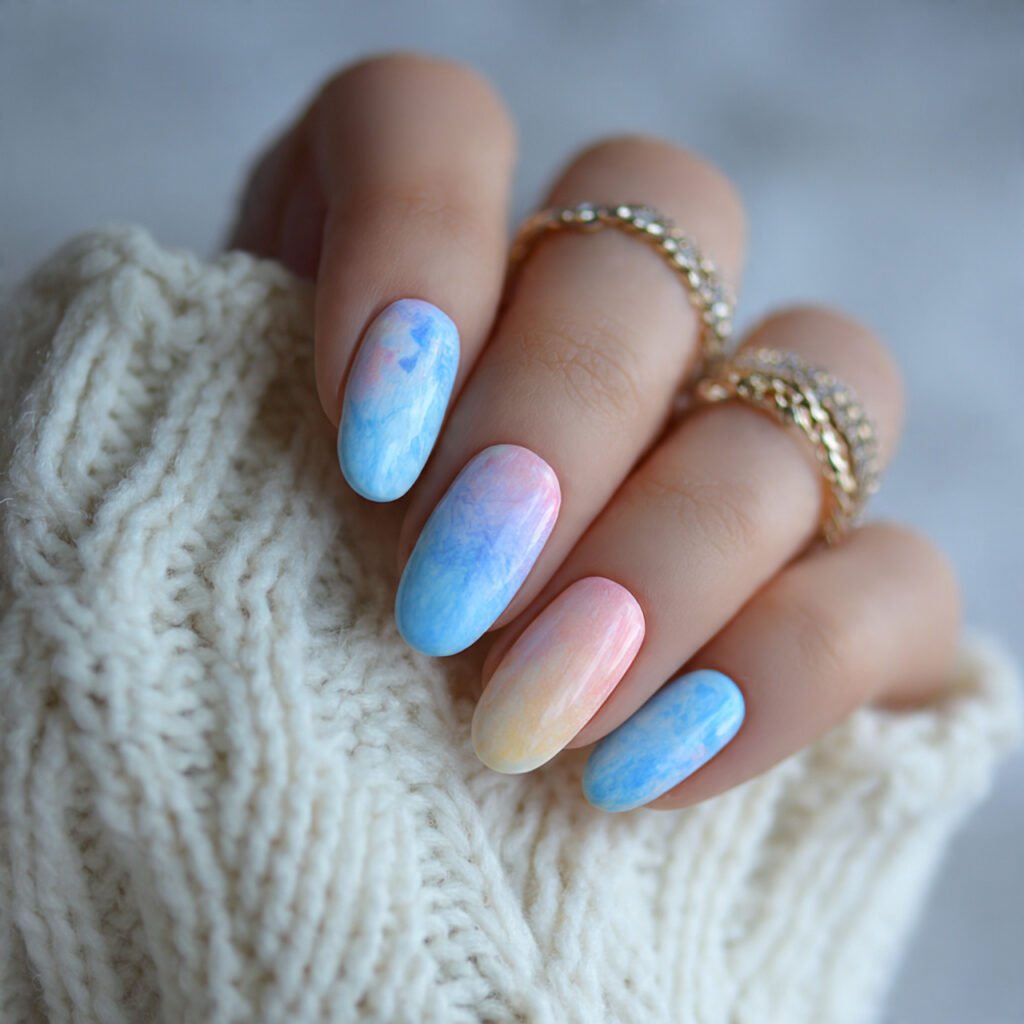 soap nails with rounded shape