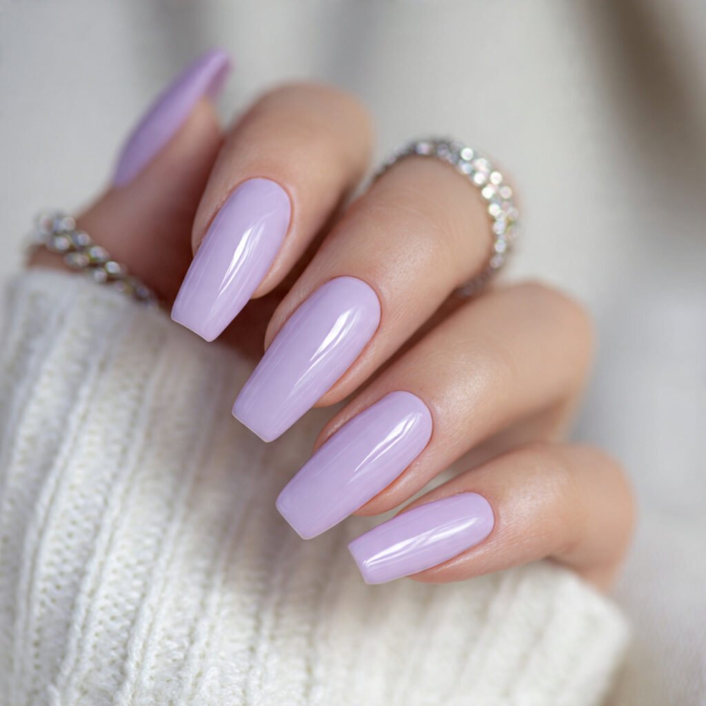 soft lavender sheer cool toned pastel tint nails