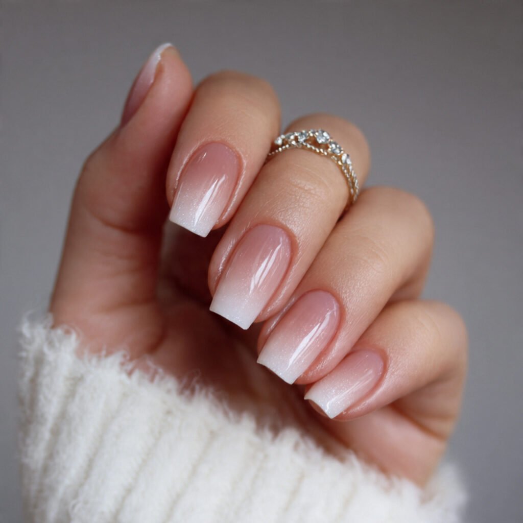 soft ombre fade nude to white create natural looks