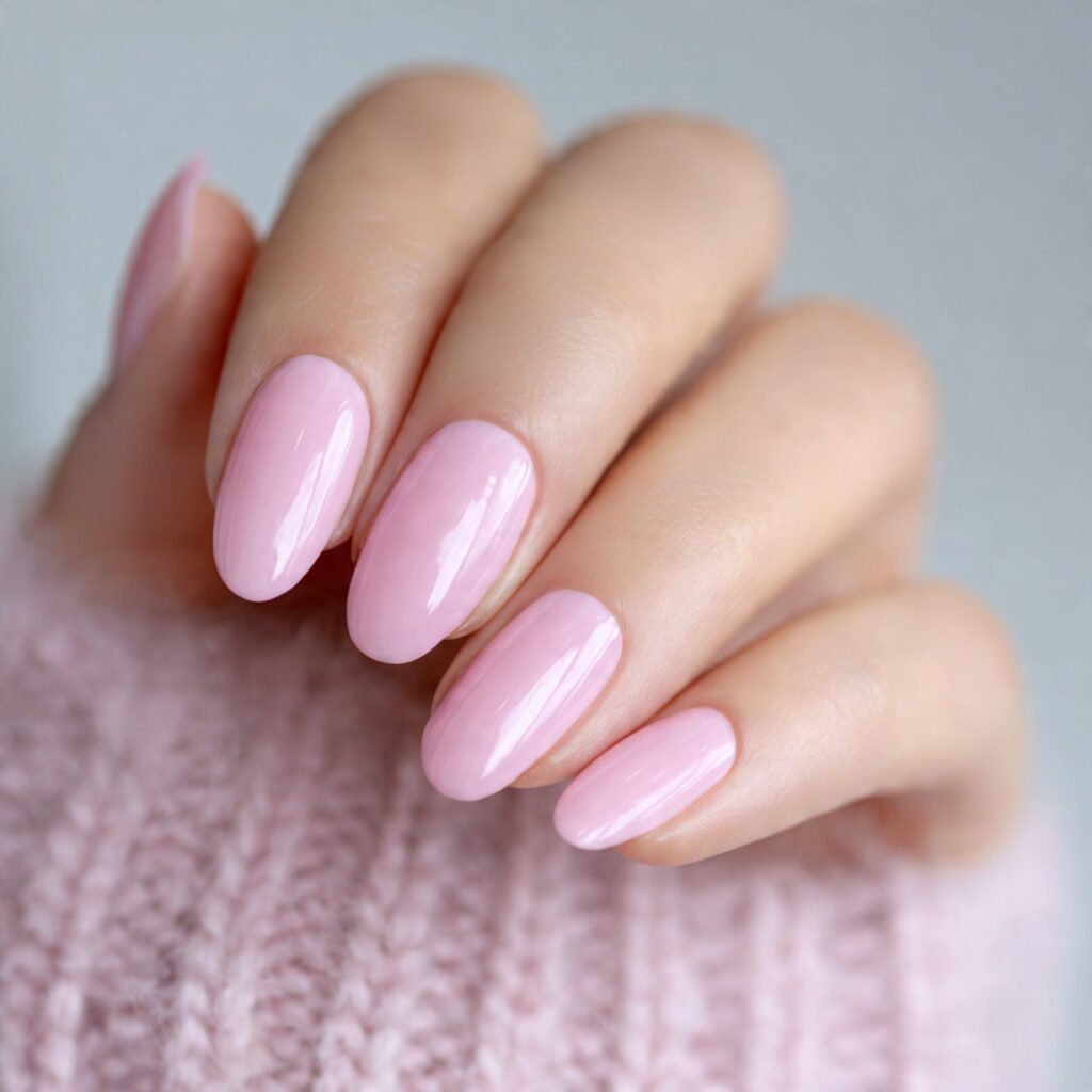 soft pink builder gel overlay