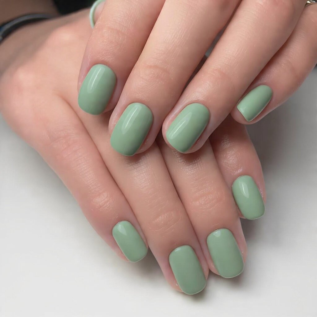 soft sage solid color muted grown up green