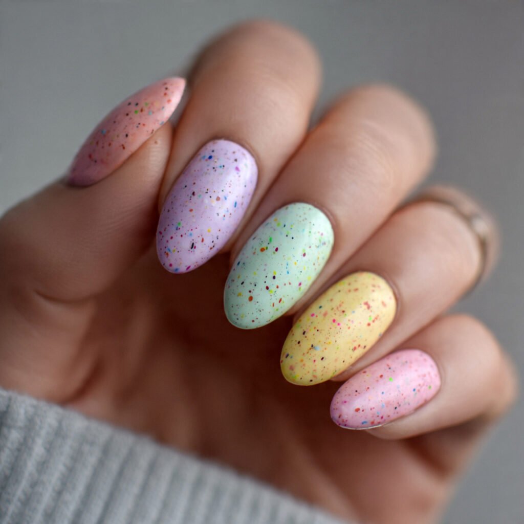speckled easter egg nails decent looks nails