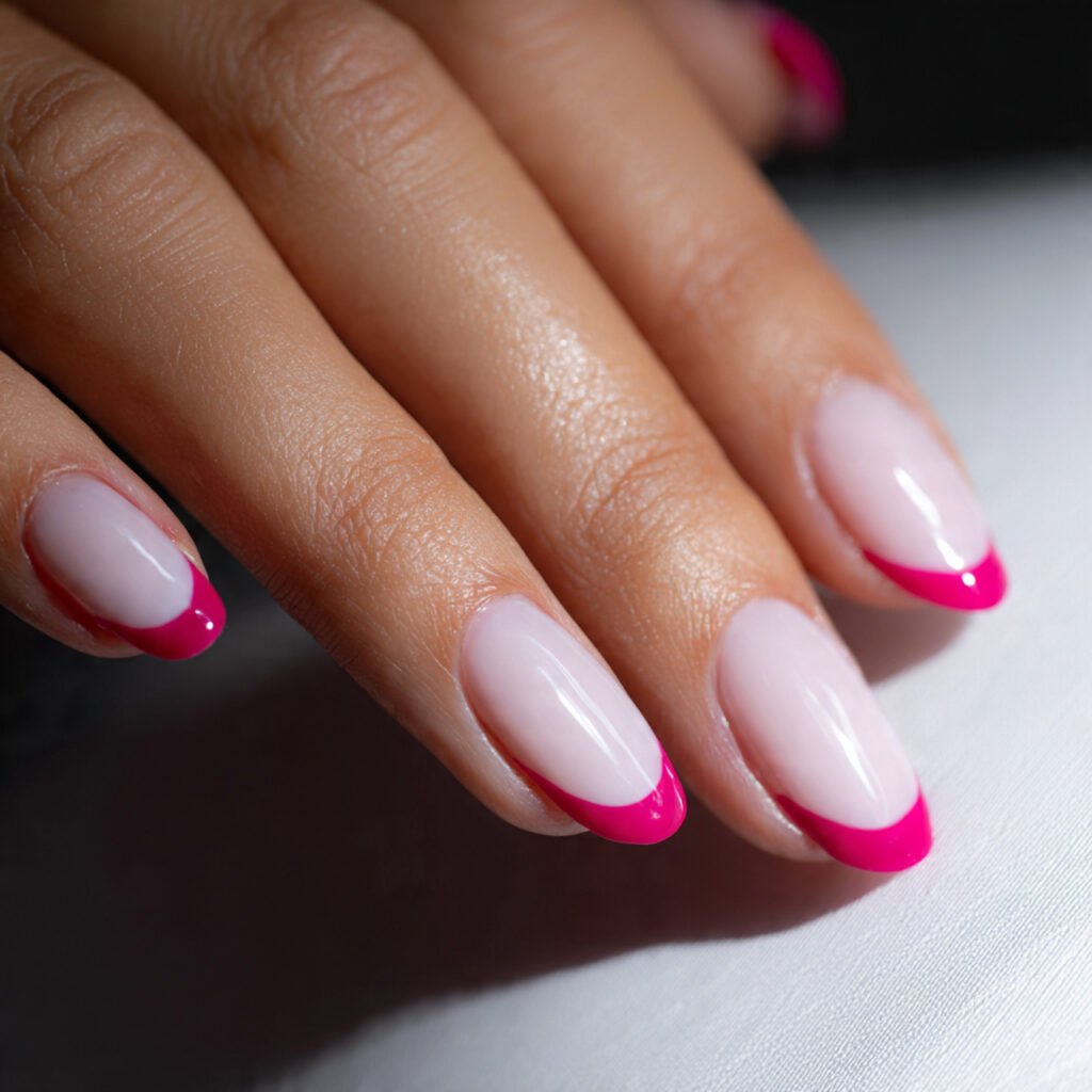 structured acrylic french tips crisp and statement