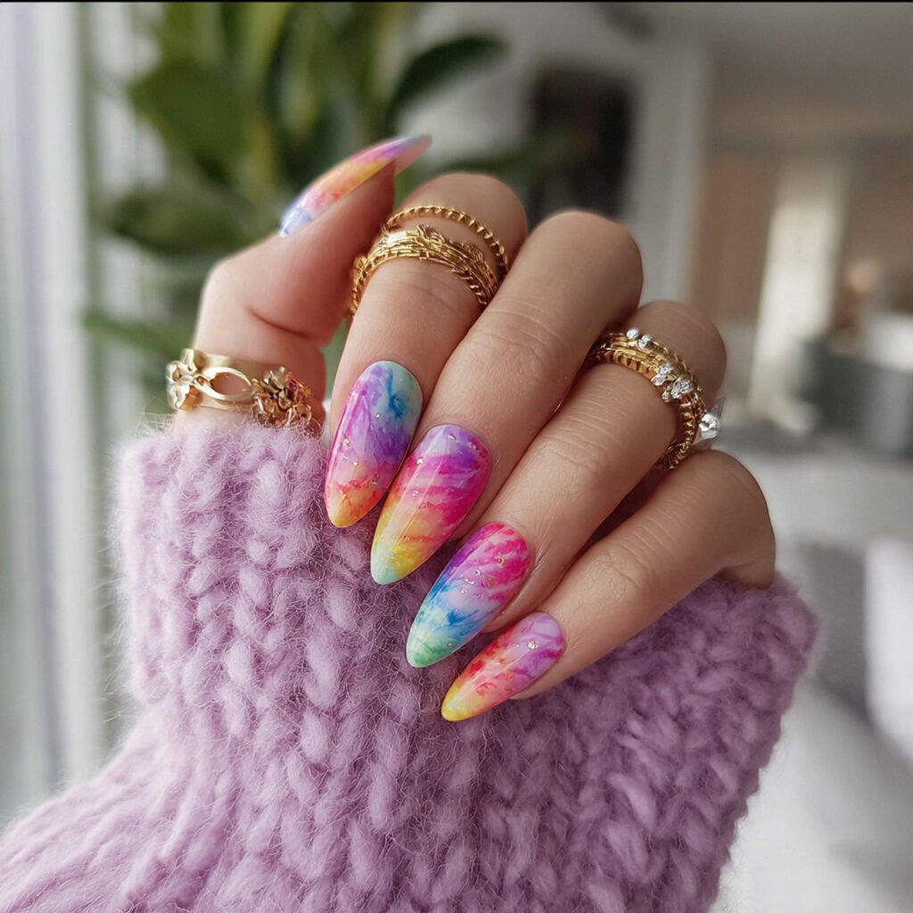 tie dye nails attractive looks nails