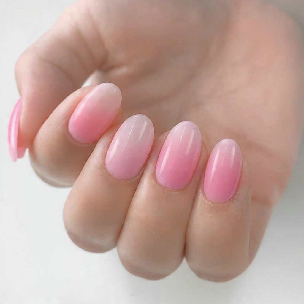 to pink ombre soft baby boomer blend attractive