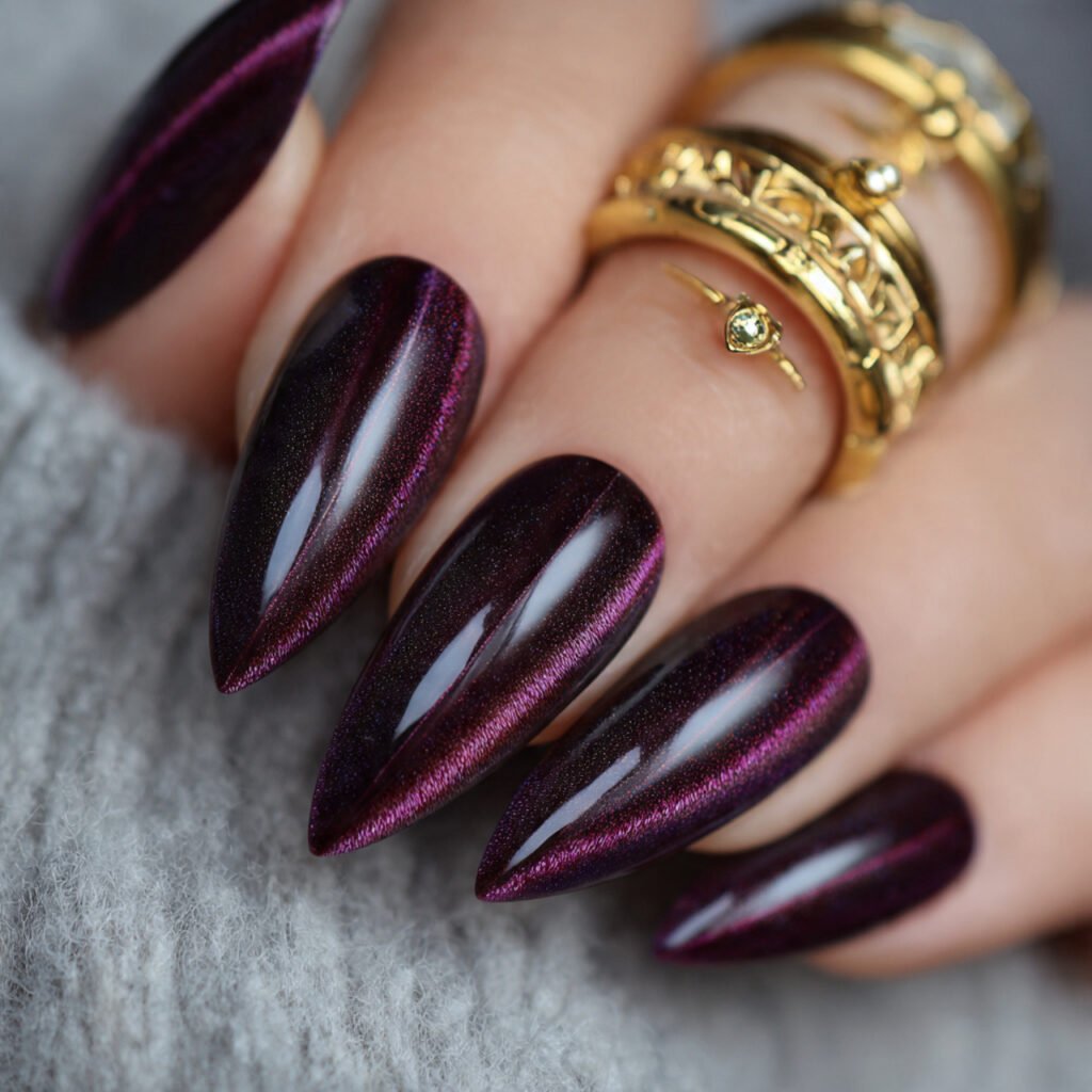 velvet cat eye nails magnetic dimensional luxe nature