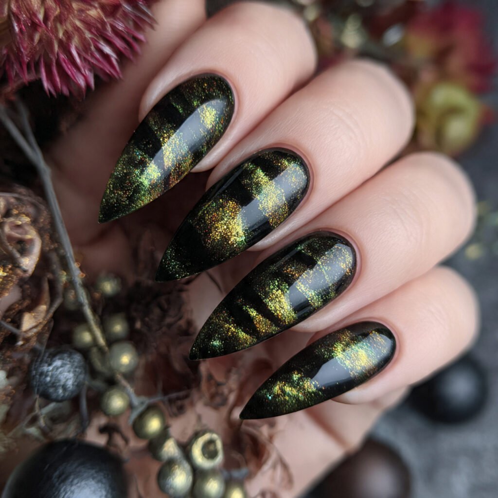 velvet cat eye stiletto magnetic glow cozy glam