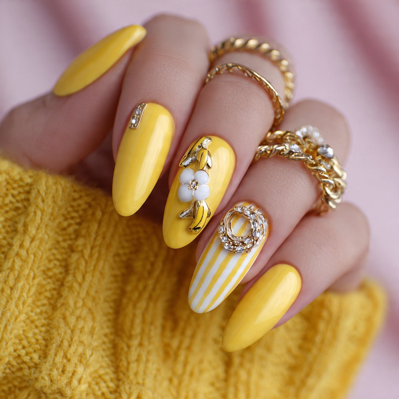 3d banana charm accent playful statement attractive