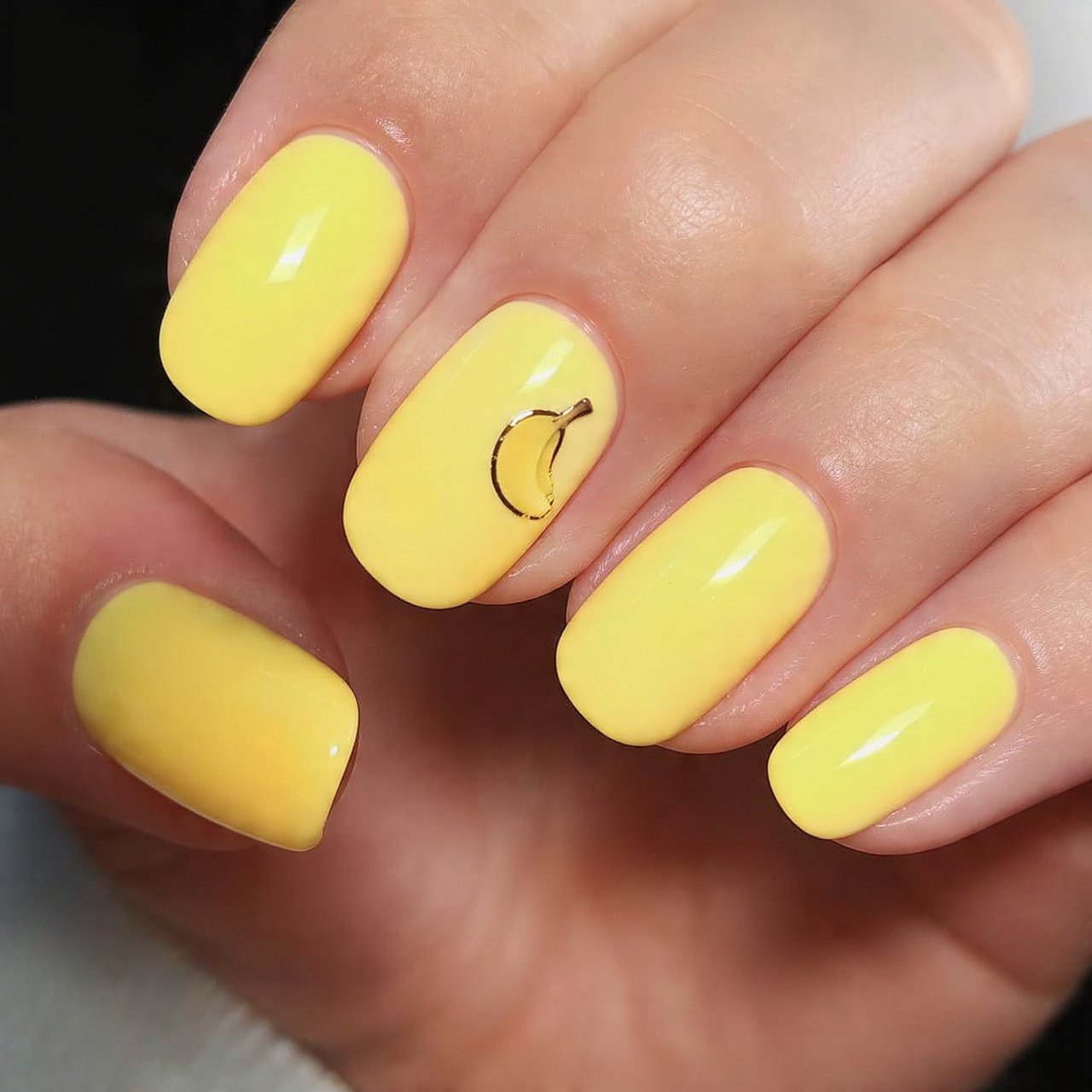 banana milk glazed finish trendy yellow