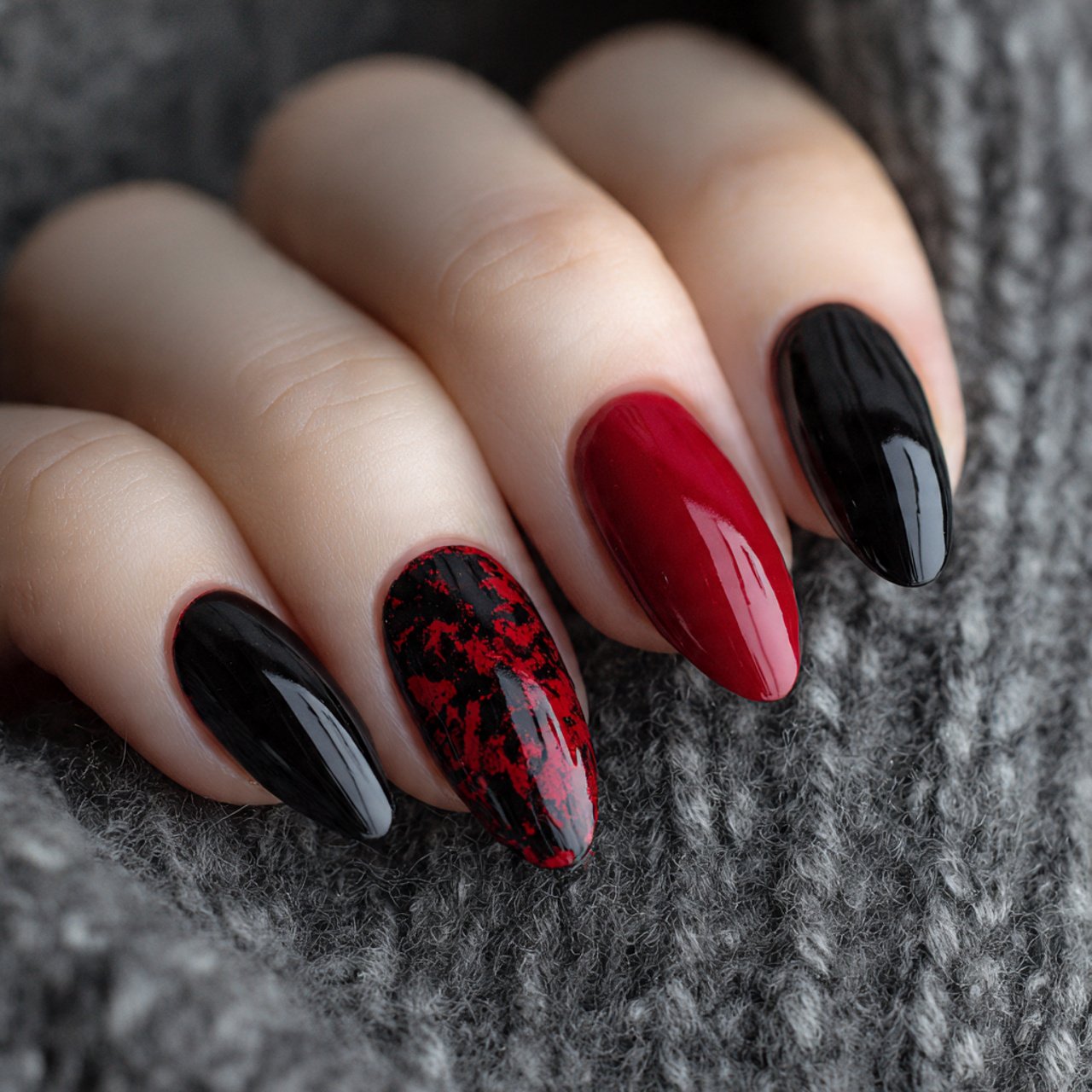 Black and Red Nails: Bold Designs for a Striking Look