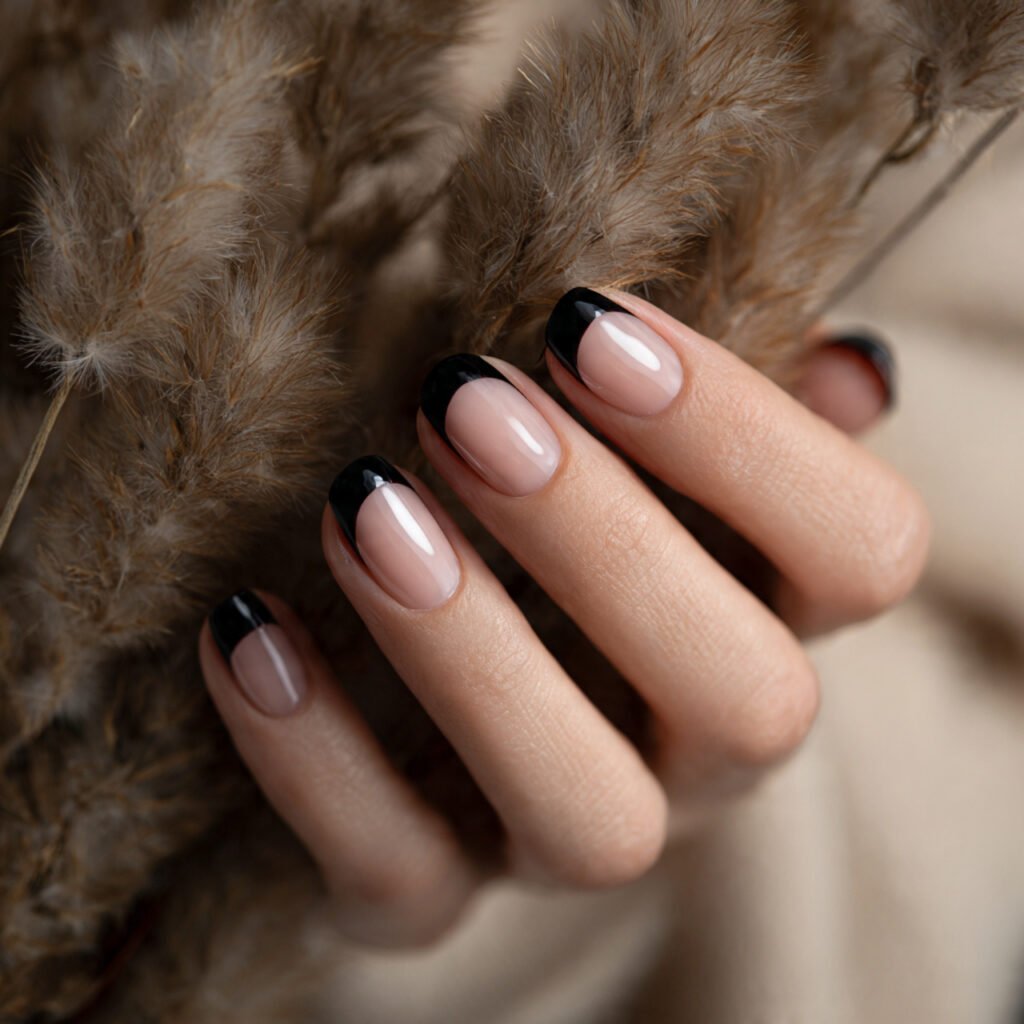 black french tips crisp clean surprisingly wearable