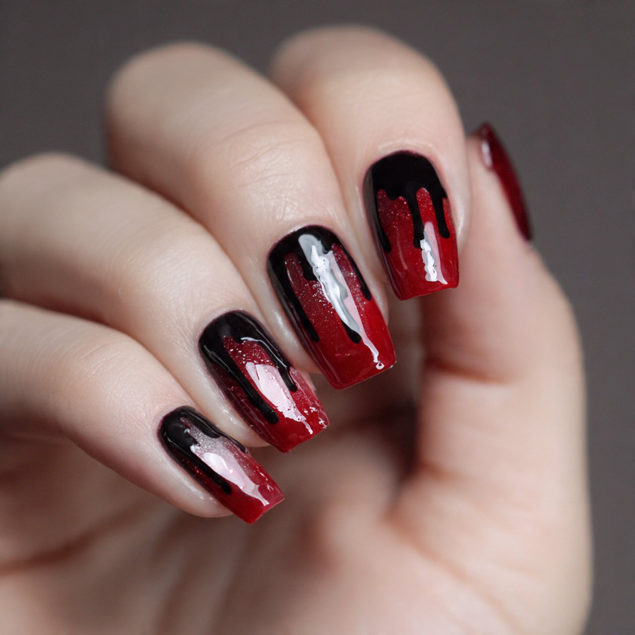 blood drip nails creative look nails