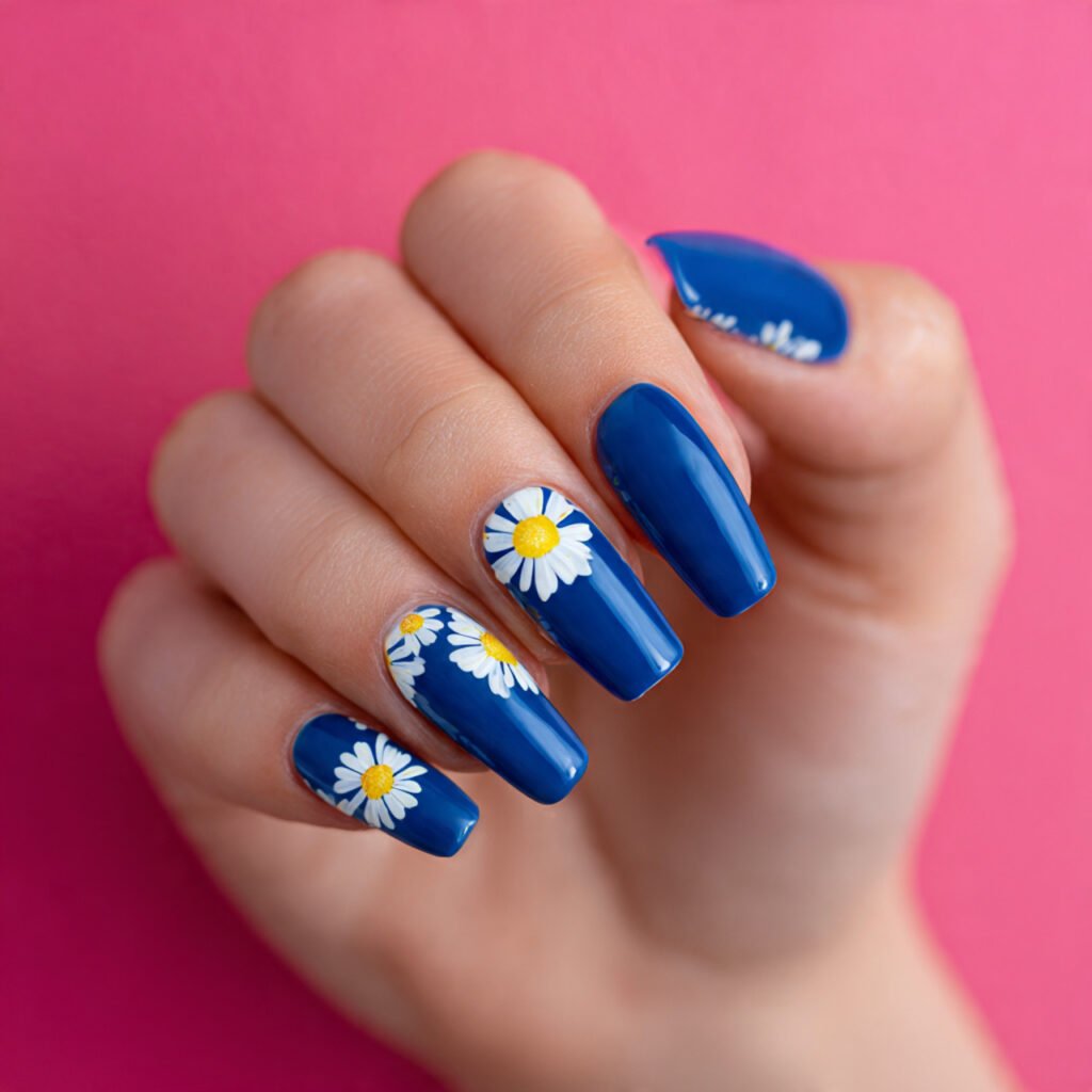 blue daisy accents cute youthful still clean
