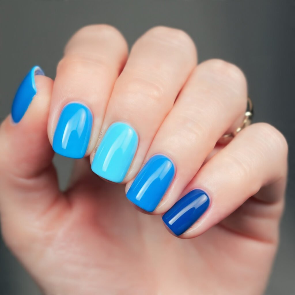 blue skittle set multiple blues cohesive and