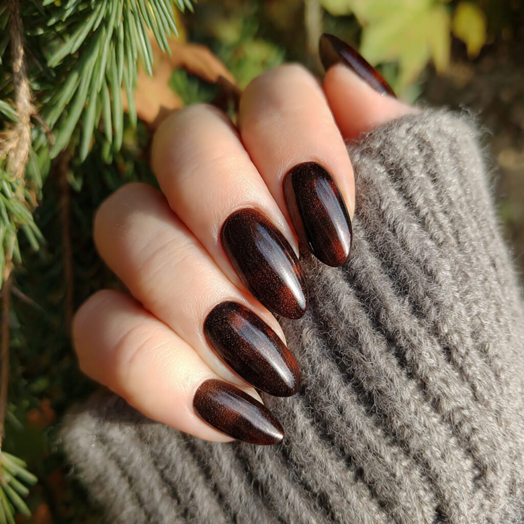 brown velvet cat eye silky light shift attractive