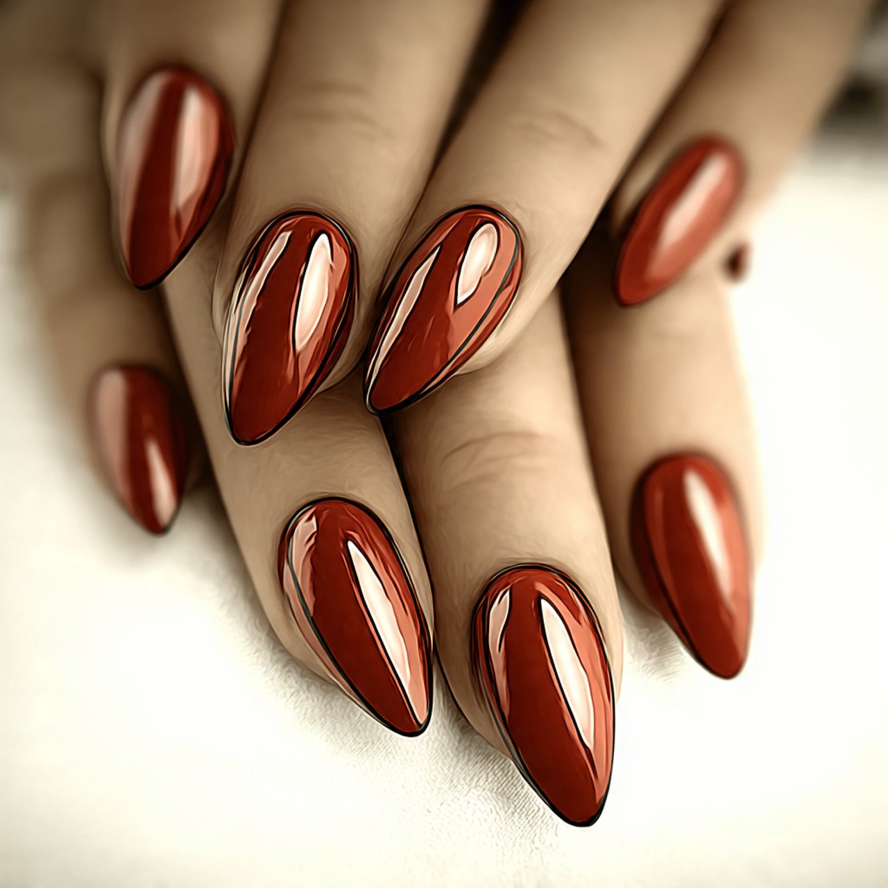 burgundy red cat eye nails attractive nails