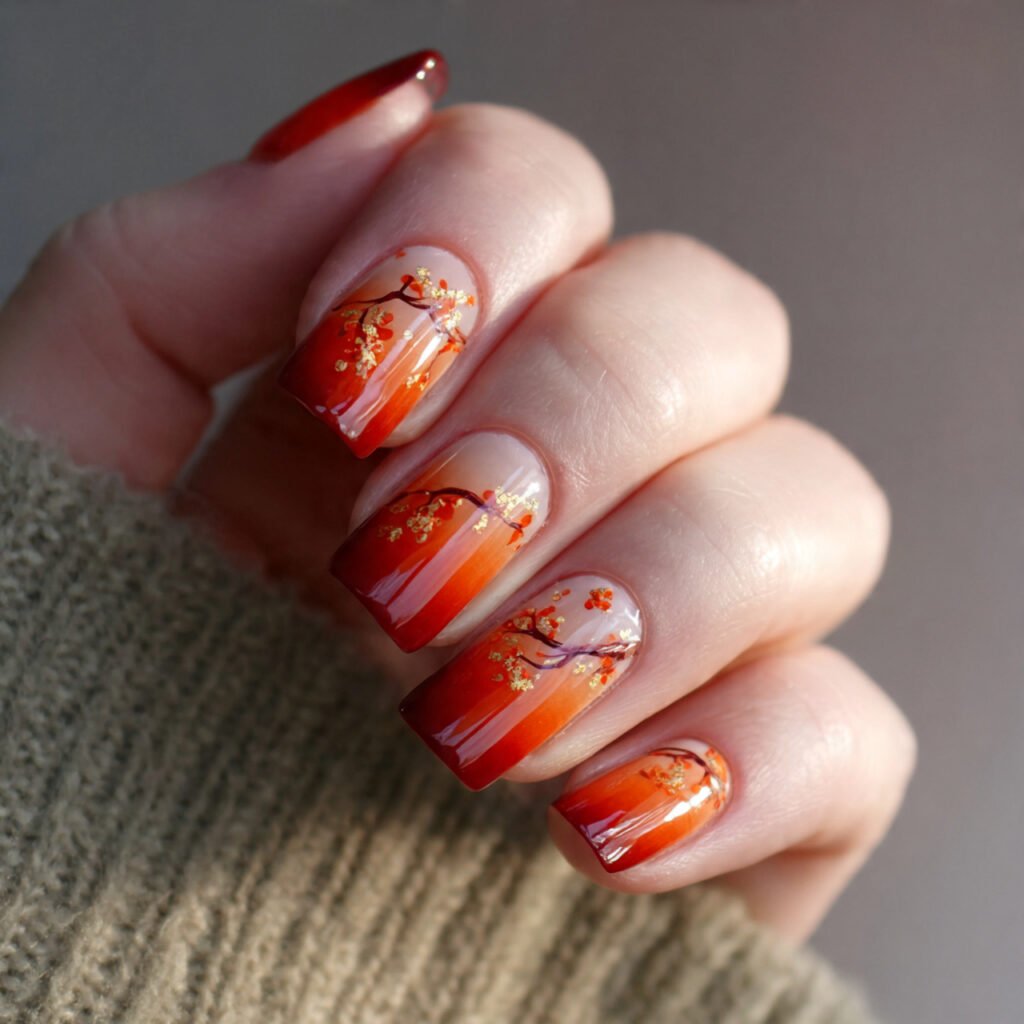 burnt orange micro french nature look background