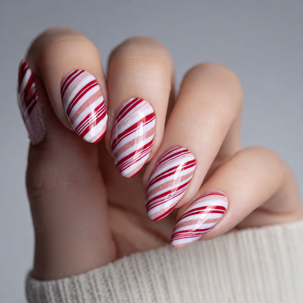 candy cane stripes attractive looks nails