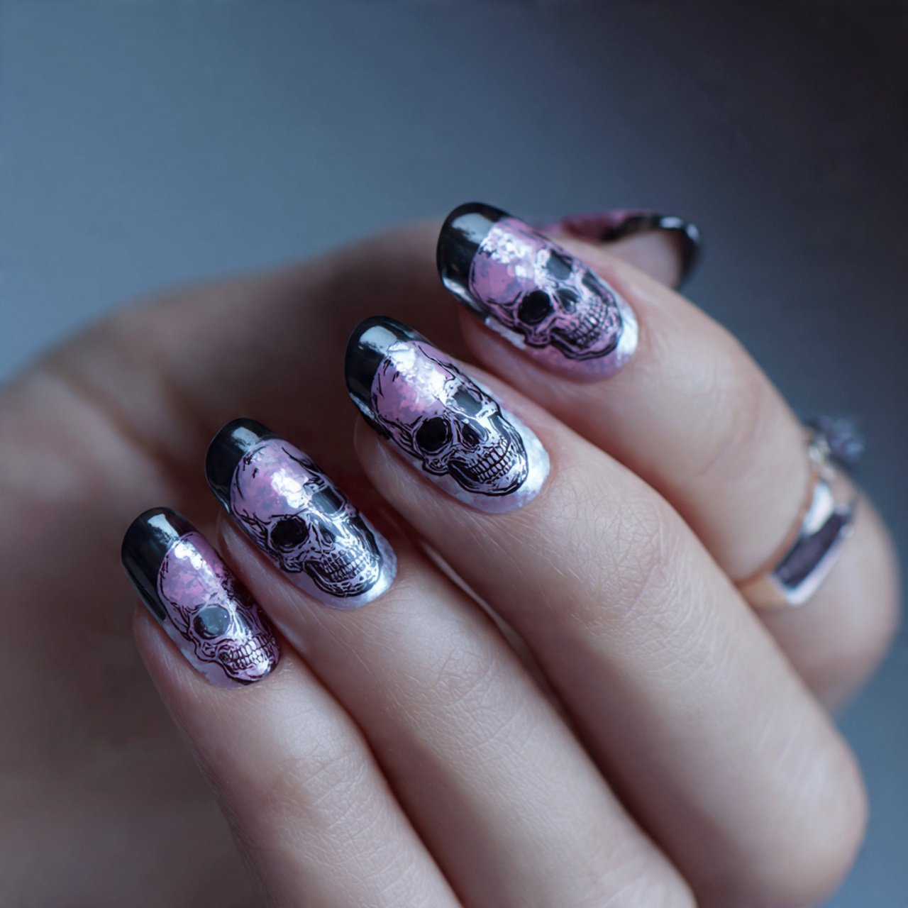 candy skeleton nails nature looks nails