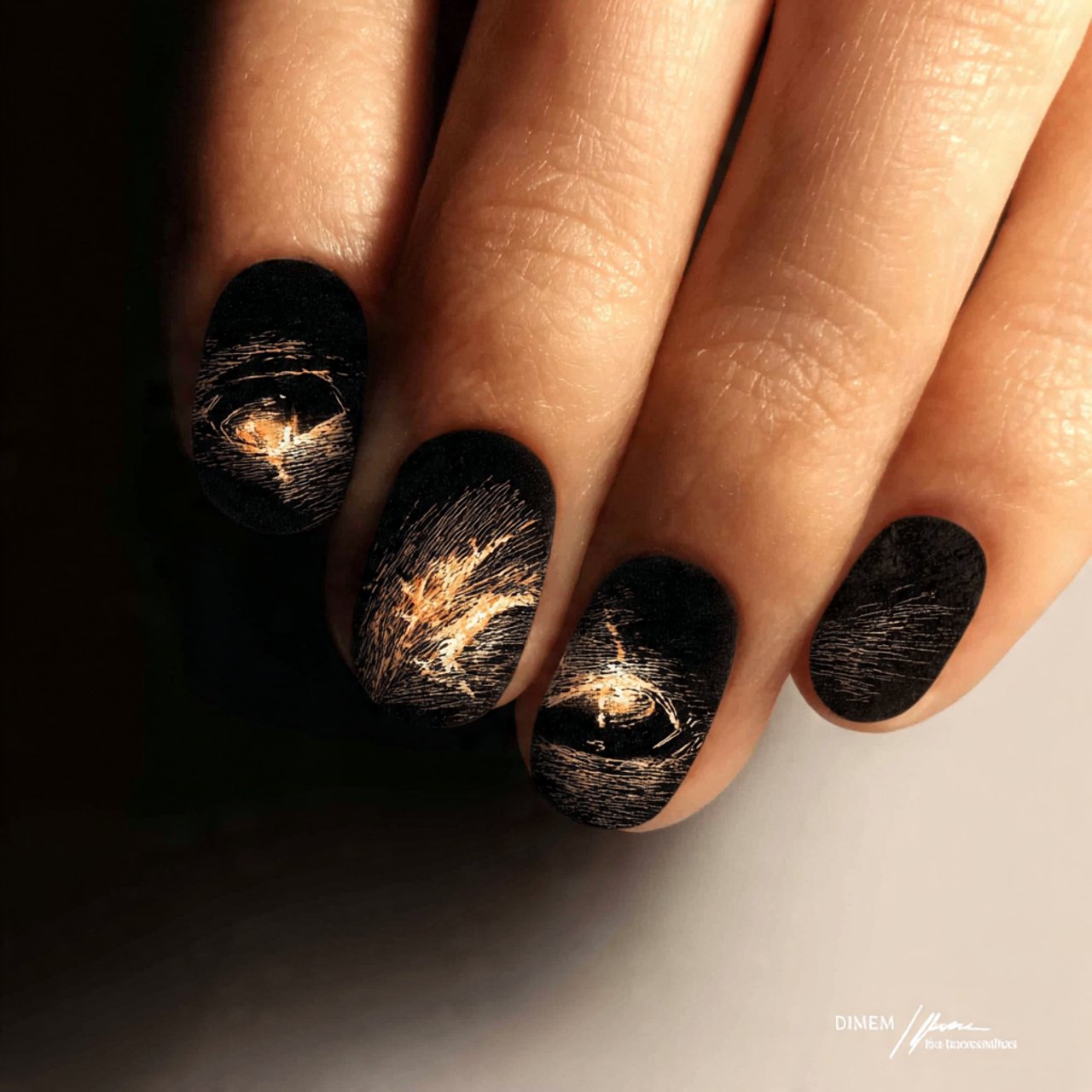 cherry red cat eye nails nature look nails