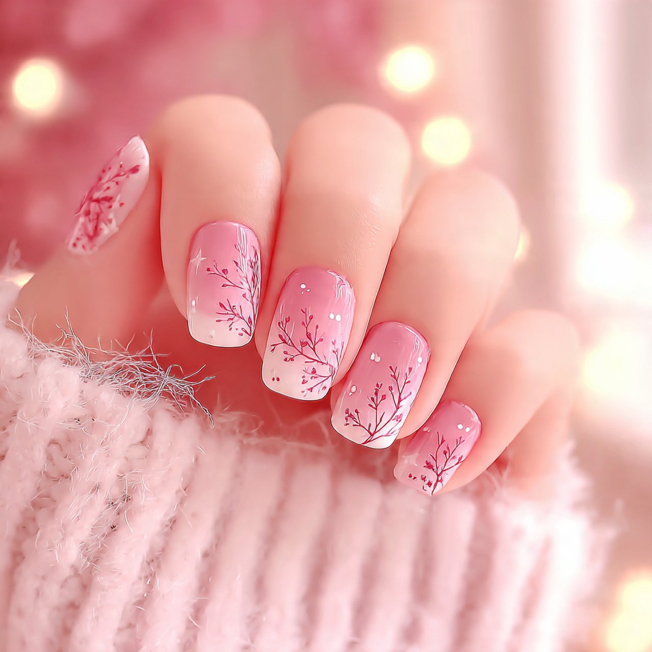 cherry red short nails attractive nails