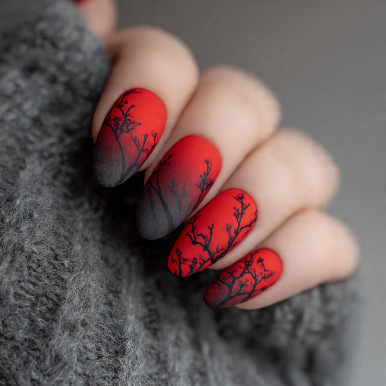 cherry red with matte black accents nature look na 1