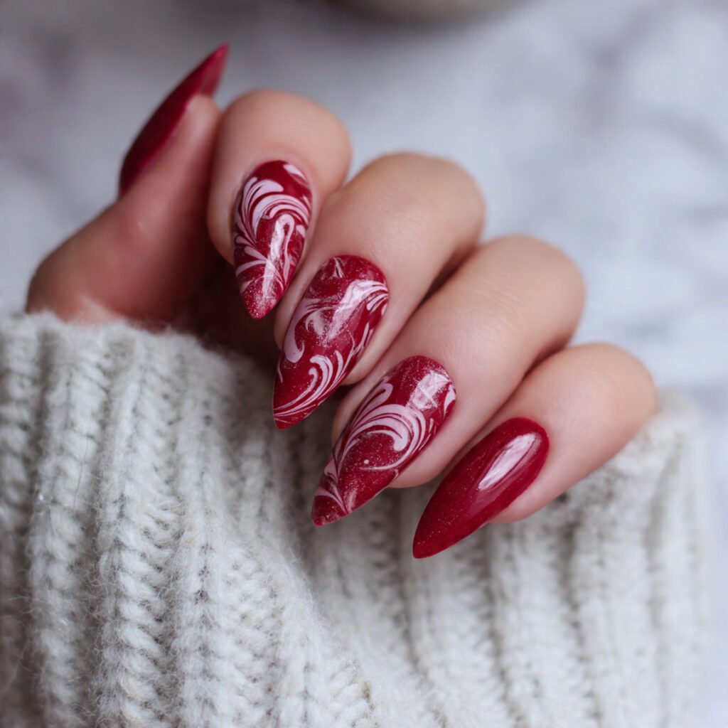 cherry red swirls trendy flattering