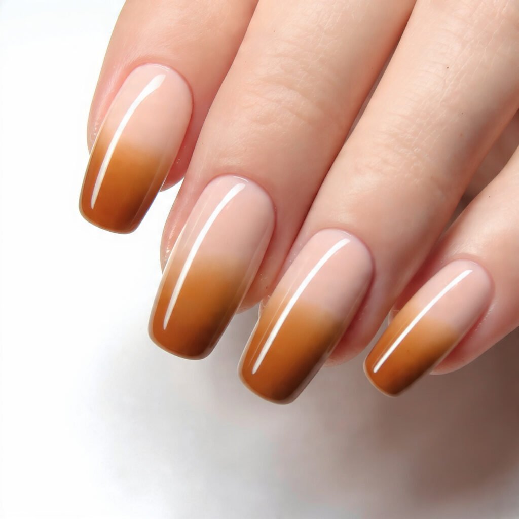 cinnamon latte ombr to warm fade attractive nails