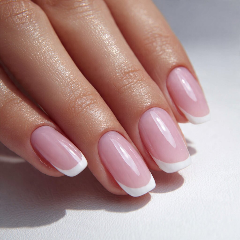 classic french manicure with a modern twist attrac