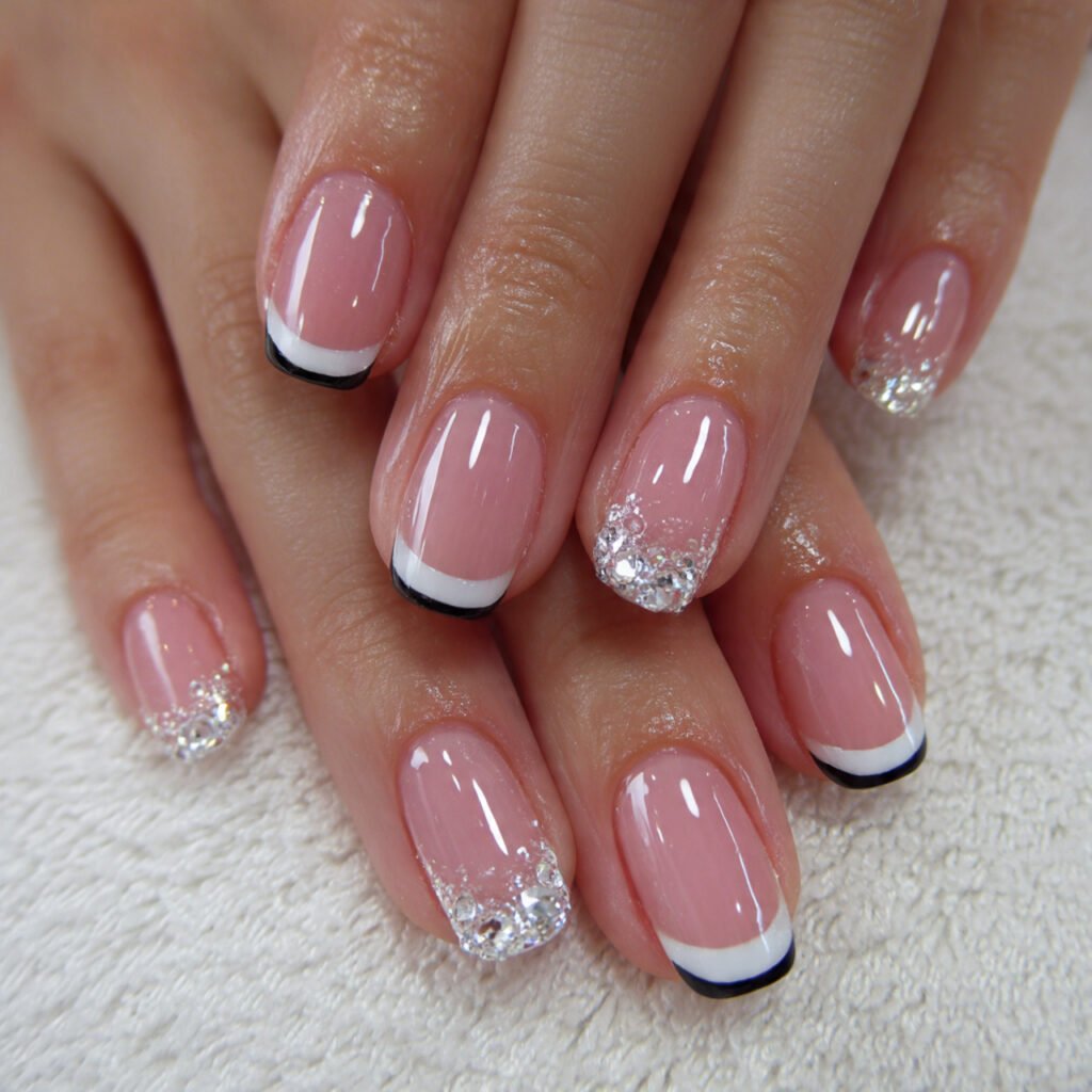classic french tip attractive nails