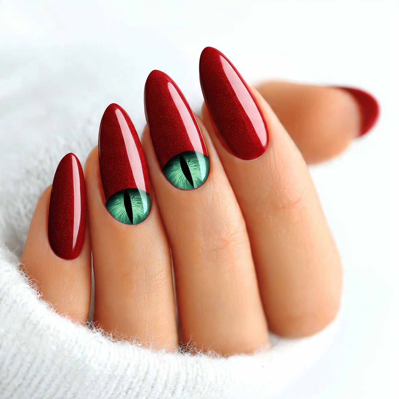 classic red cat eye nails attractive nails