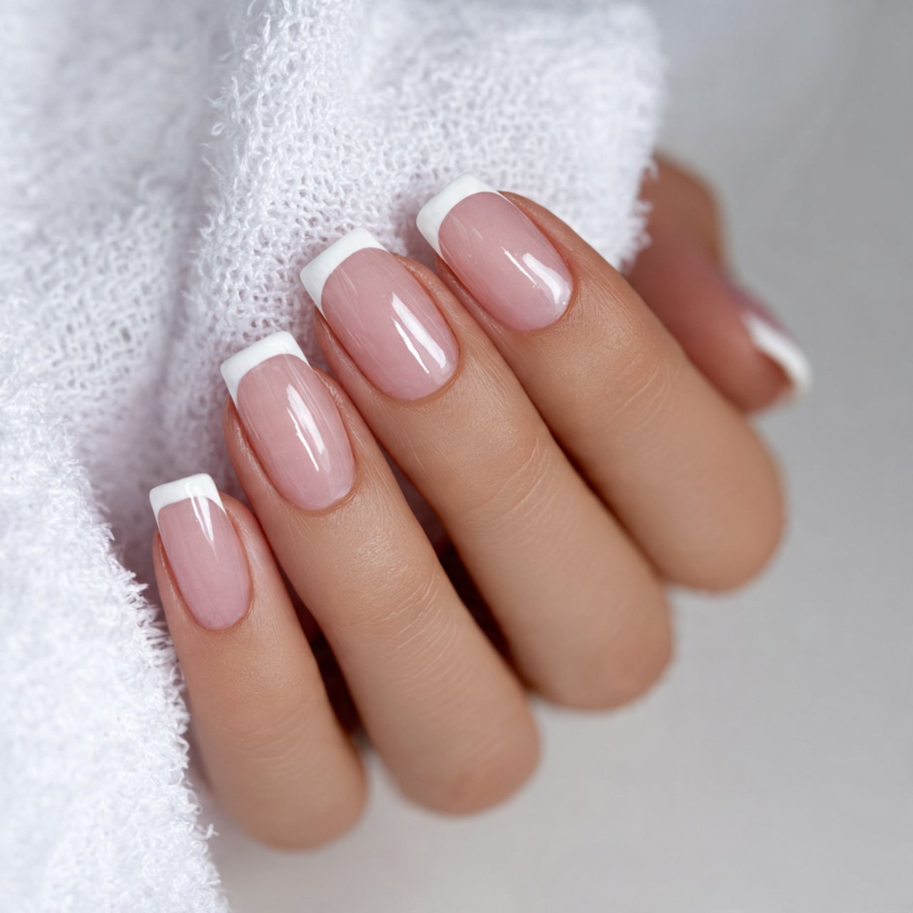 classic white french tips attractive nails
