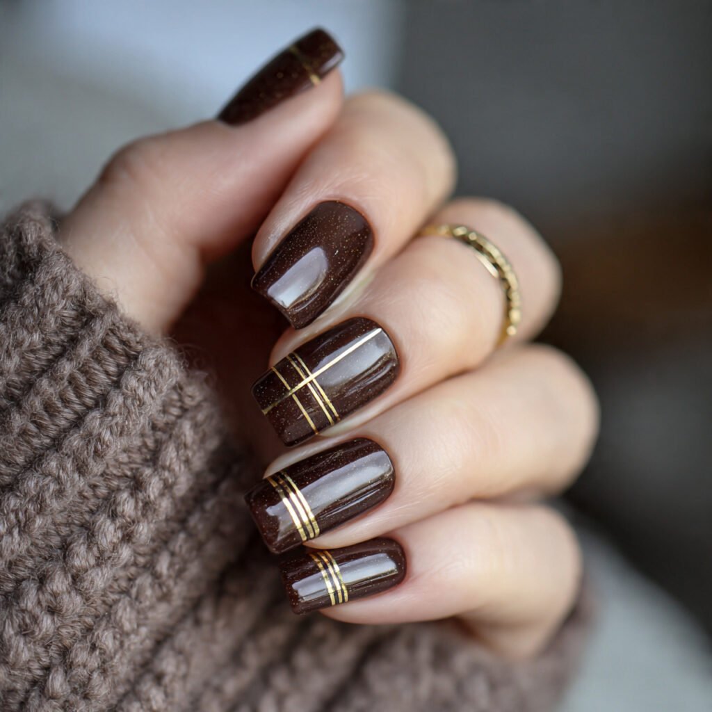 cocoa gold line warm cozy minimalism attractive na