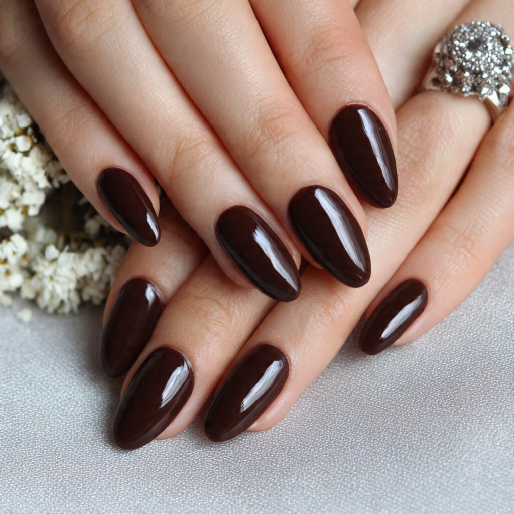 dark chocolate brown nails attractive nails