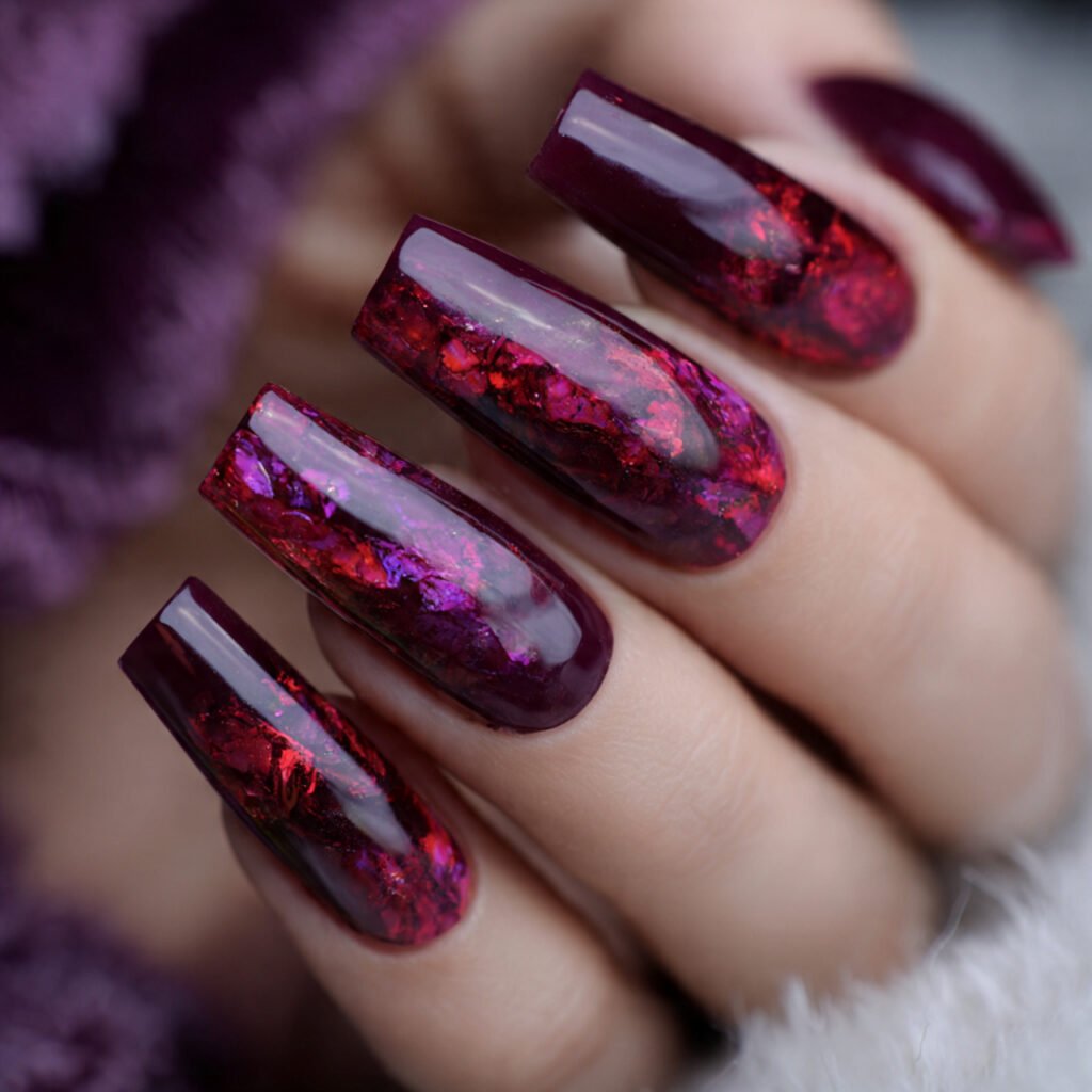 deep berry jelly nails attractive nails