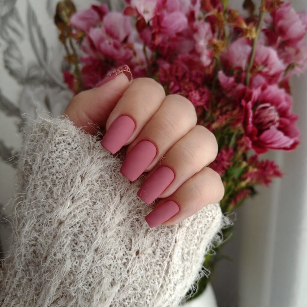 dusty rose matte soft and grown up attractive look