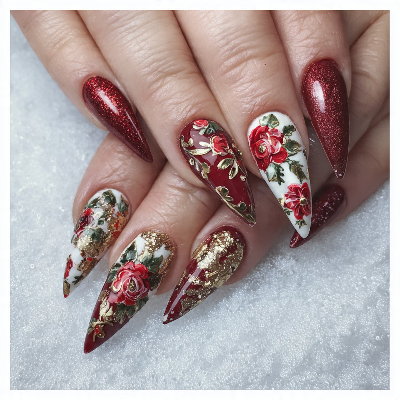 festive stiletto nails attractive nails