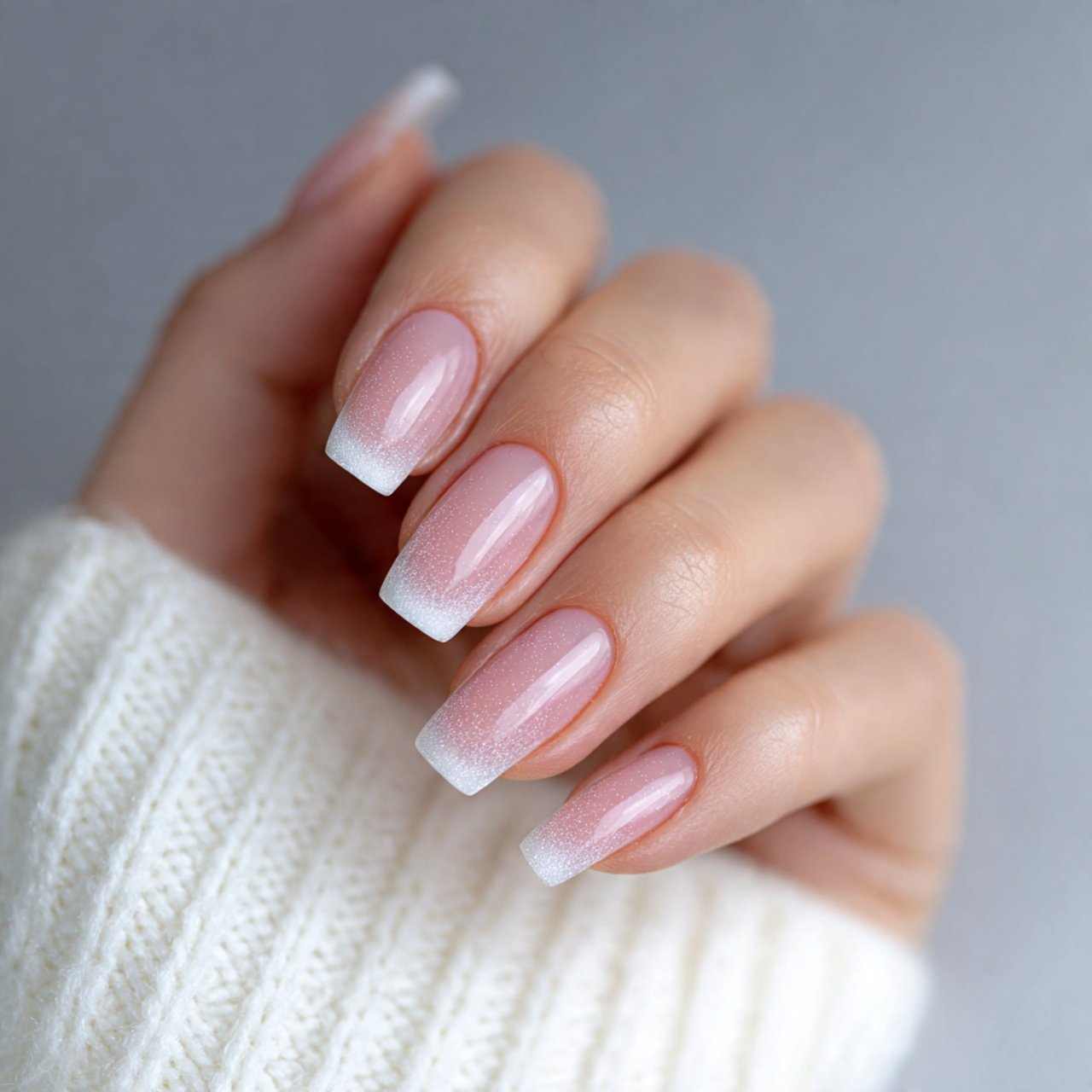 frosted french tips attractive nails