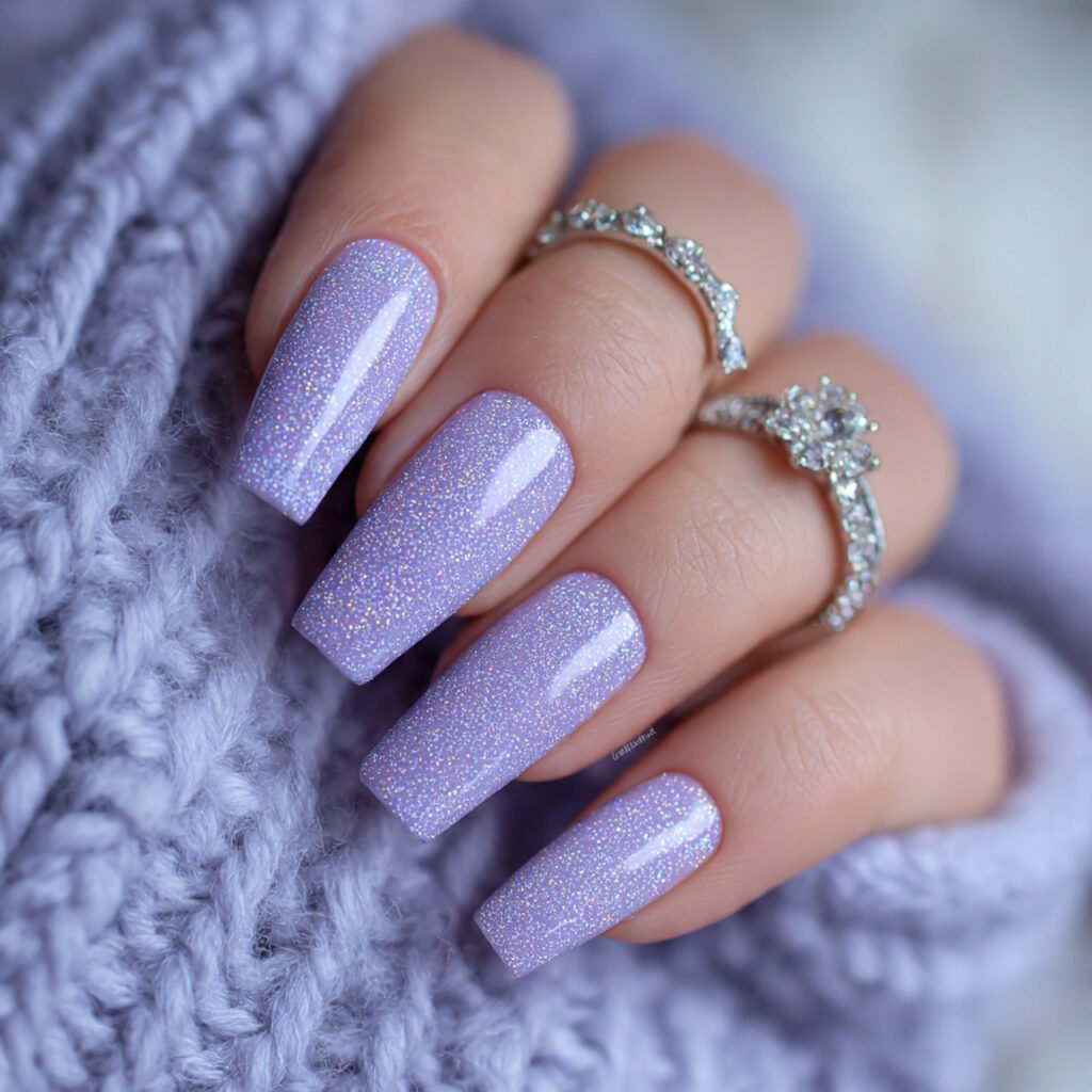 frosted lavender shimmer soft winter color attract
