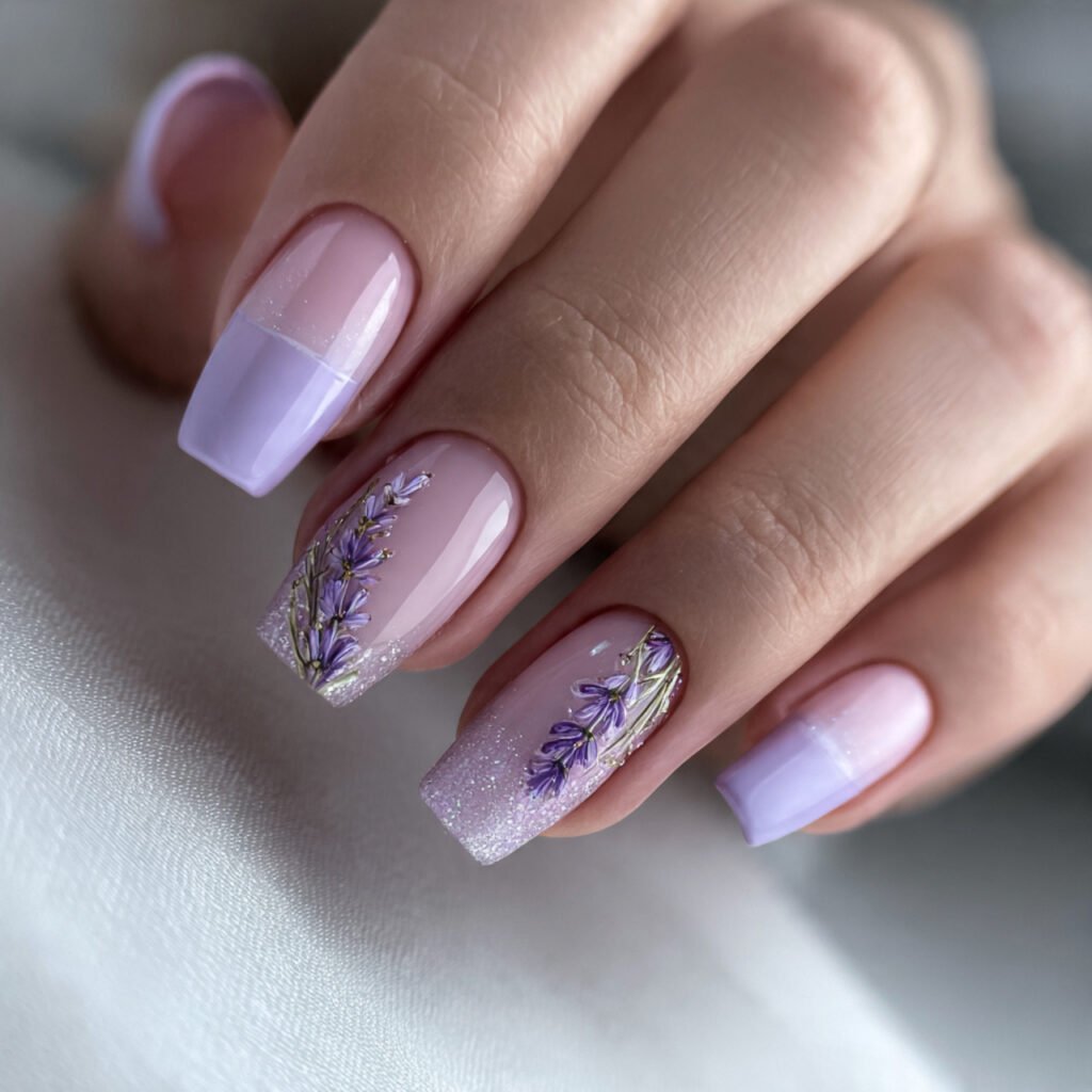 frosted lavender nails attractive nails