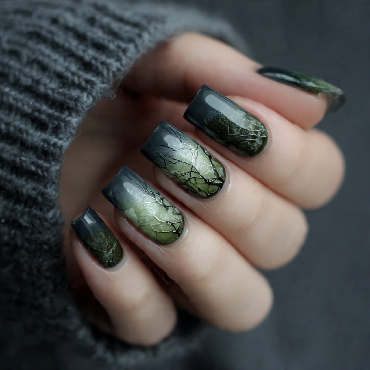 ghosts ghouls nature look nails