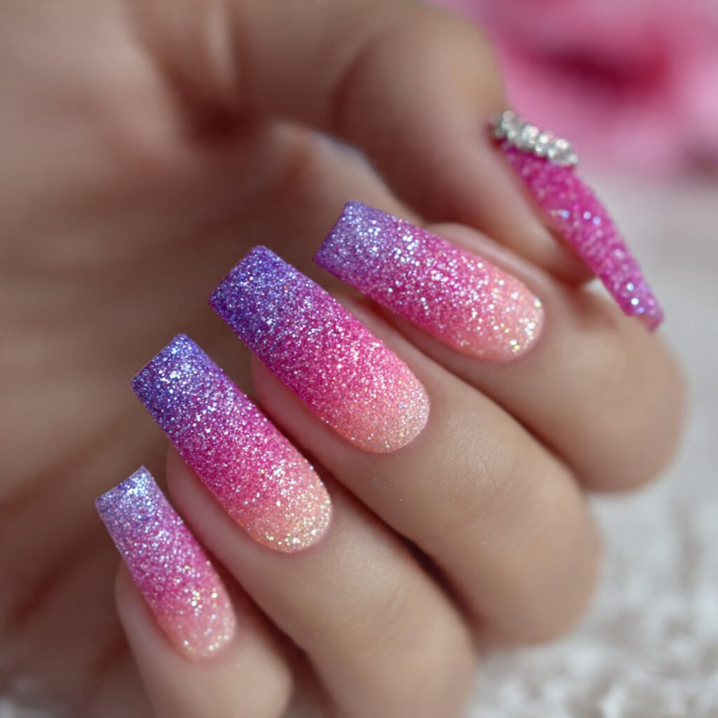 glitter gradient nails attractive nails