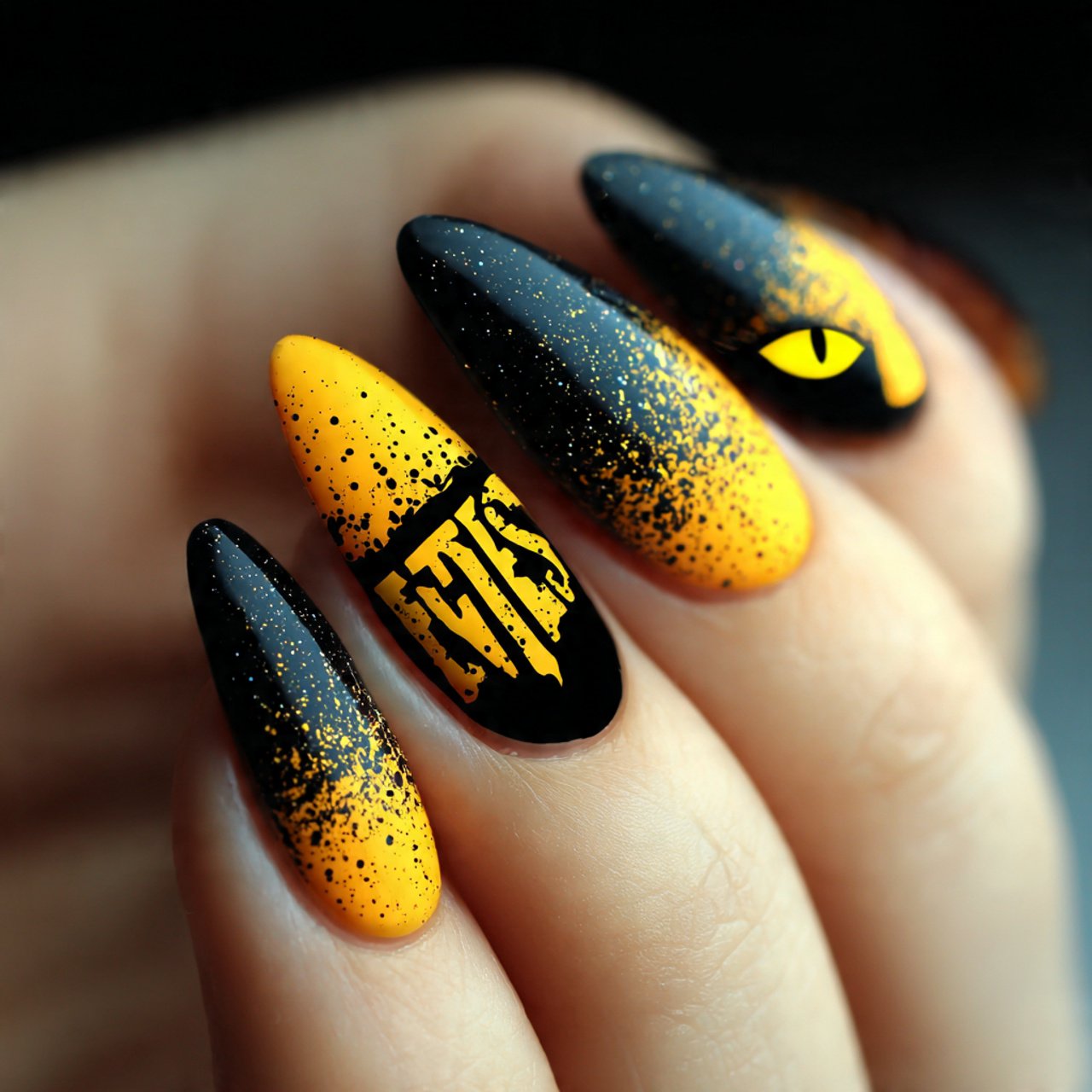 gradient cat eye nails nature look nails