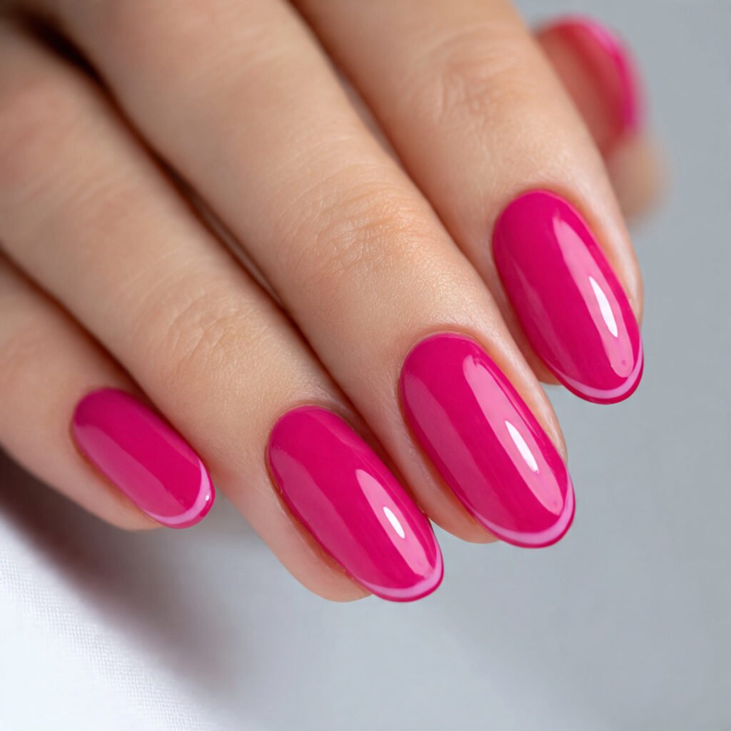 hot pink french tips attractive nails
