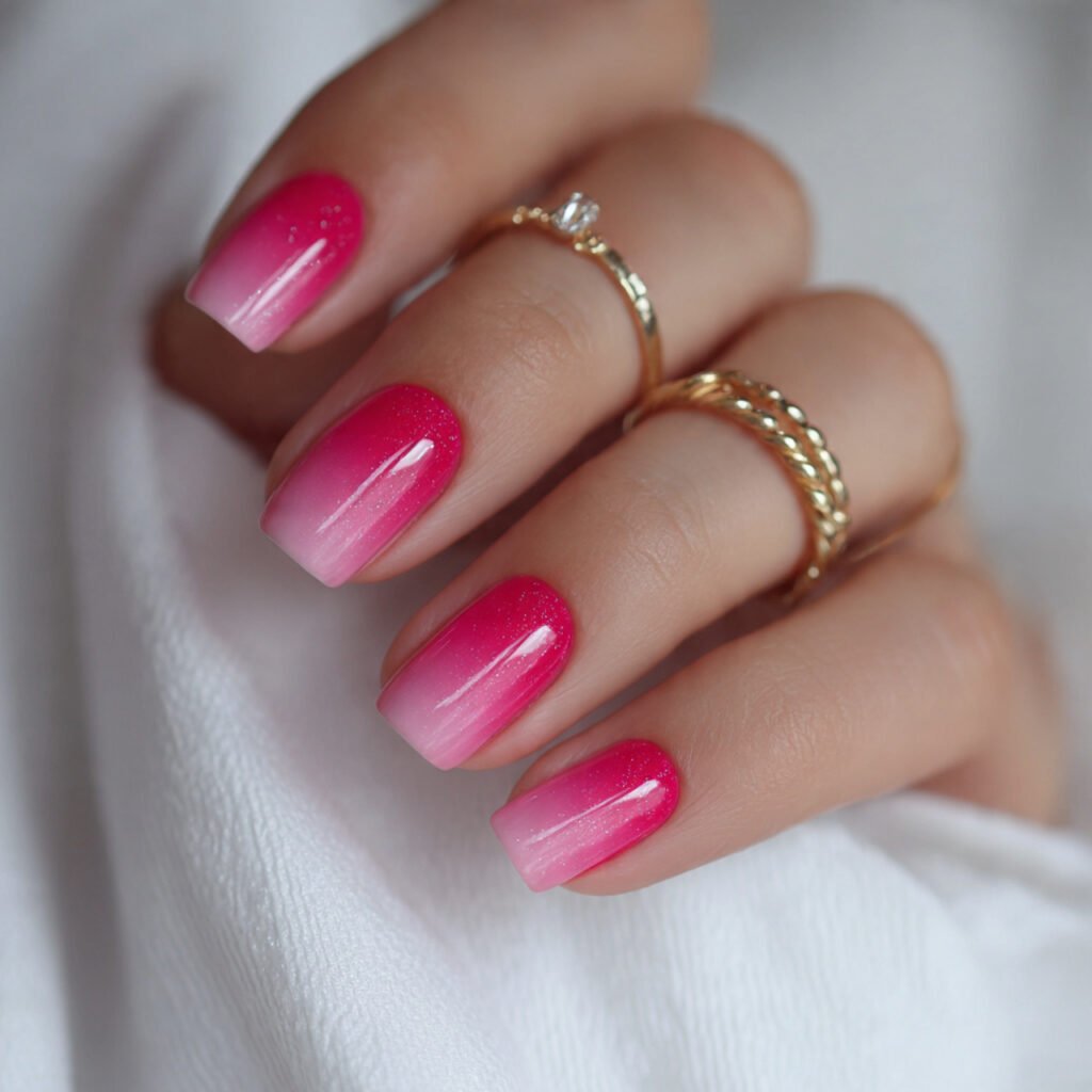 hot pink ombre nails attractive nails