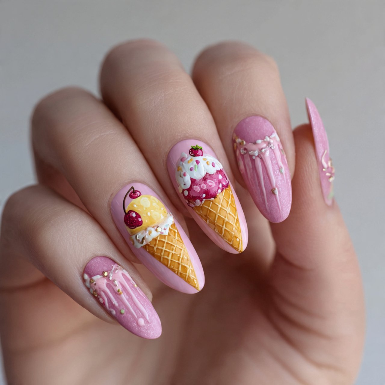 ice cream cone nails attractive looks nail