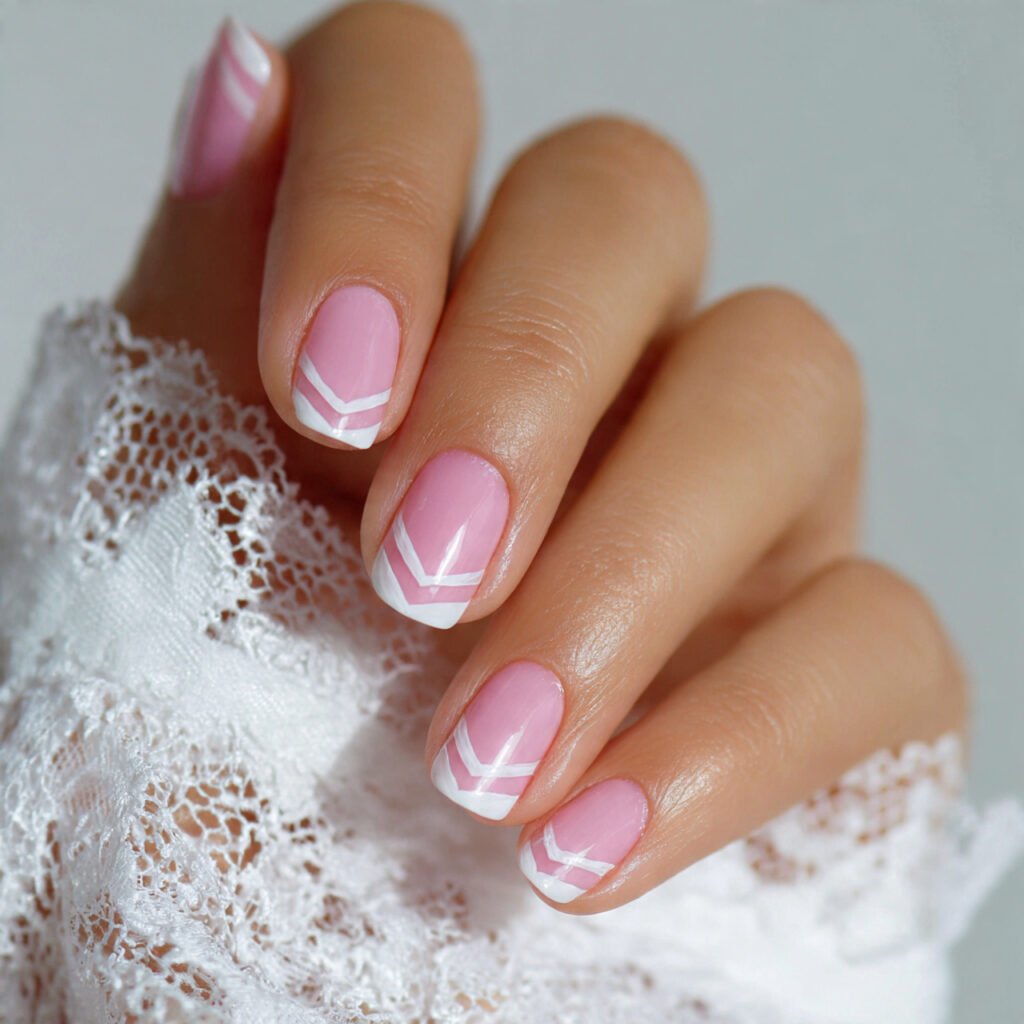 light pink negative space nails attractive nails