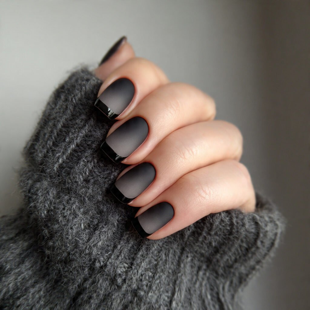 matte with glossy tips subtle contrast attractive