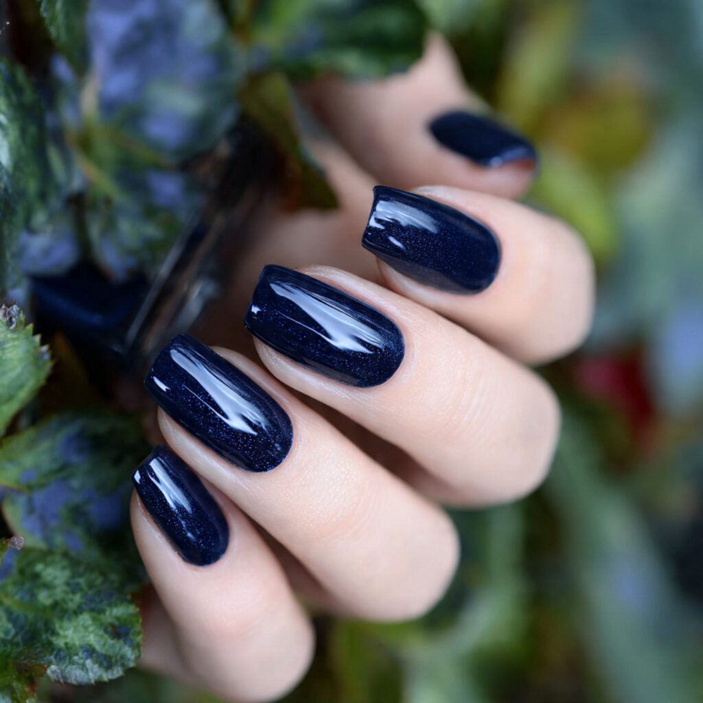 midnight navy gloss sleek winter statement nature