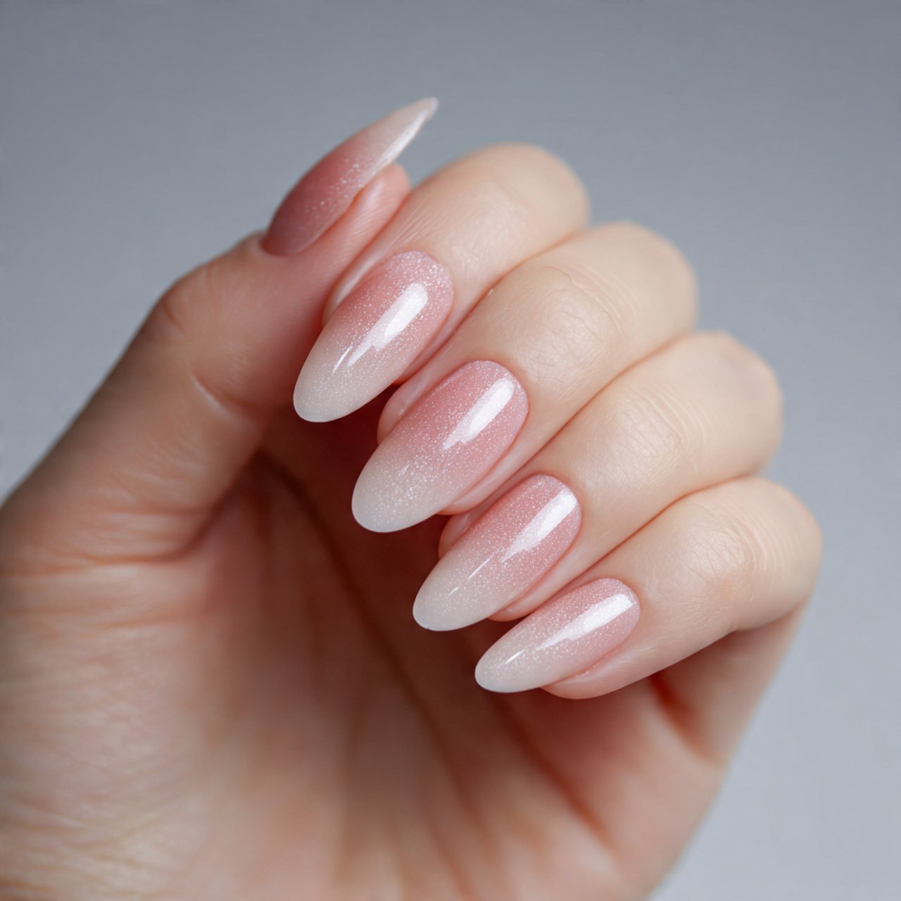 milky blush builder gel nature looks nails